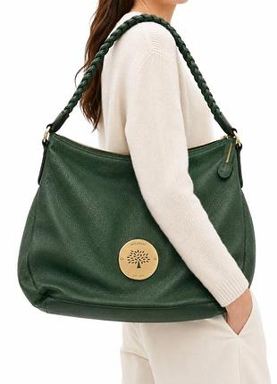 Mulberry daria hobo green pebbled leather shoulder bag