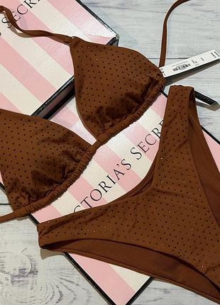 Купальник роздільний зі стразами victoria’s secret оригінал розмір s
