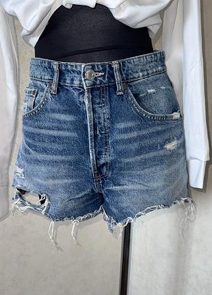 Стильні шорти zara преміум денім шортики джинсові зара