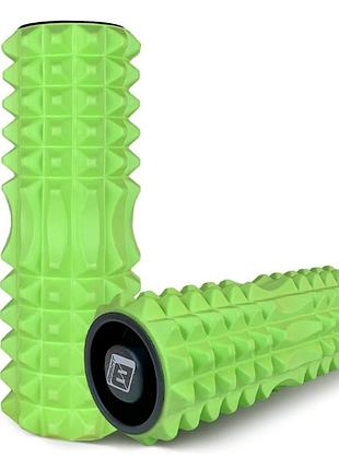 Ролик для масажу easyfit eva салатовий 33×13 см для масажу спини йоги та реабілітації (ef-2022a-gn)