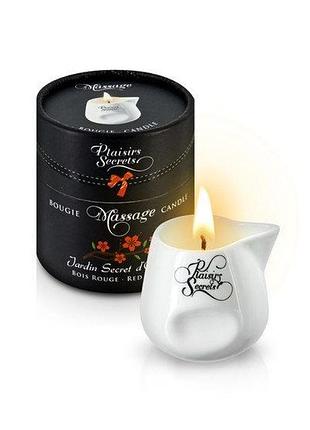 Массажное масло свеча plaisirs secrets red wood (80 мл)