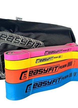 Резинка для подтягиваний easyfit 7-63 кг набор 4 шт.эспандер петля для фитнеса (ef-7634s)