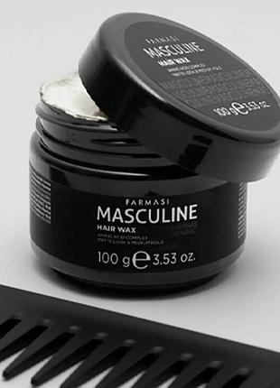 Чоловічий віск для волосся farmasi masculine, 100 г