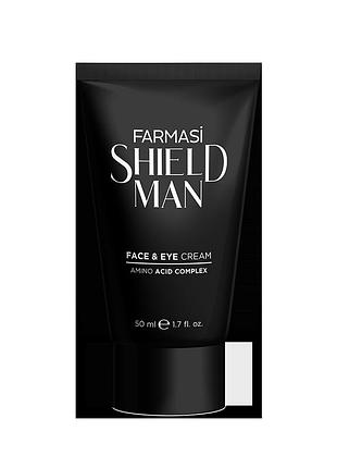 Чоловічий крем для обличчя та навколо очей farmasi shield man amino acid, 50 мл