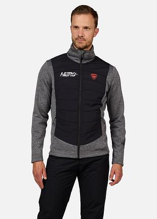 Фліс-куртка rossignol hero classique hybrid grey '25 розмір int-xxl