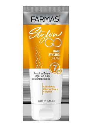 Крем-стайлінг farmasi style'n'go для кучерявого волосся, 200 мл