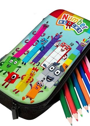Детский нейлоновый школьный пенал numberblocks art6058