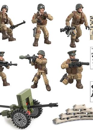 Конструктор экшин фигурки человечки военные вторая мировая война art3847