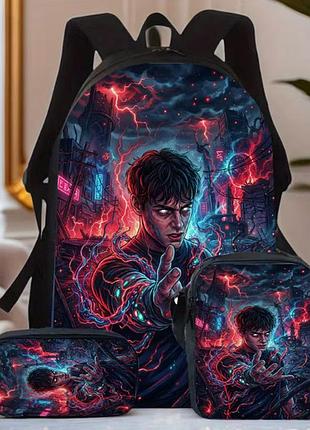 Набір із 3 предметів рюкзак пенал ланчбокс дуже дивні дива stranger things art6060