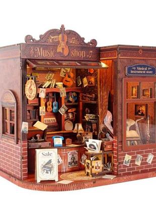 Бук нук очаровательный музыкальный магазин book nook old alley sound box cottage diy xy-b05