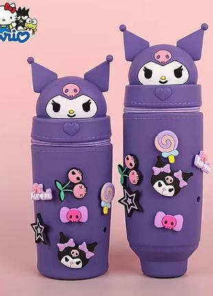 Силиконовый детский школьный пенал косметичка куроми kuromi hello kitty art5207