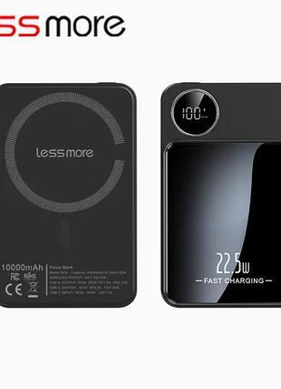 Магнитный беспроводной повербанк lessmore 10000mah magsafe для iphone, samsung art6657