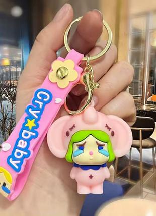 Силиконовый брелок для ключей подвеска на сумку рюкзак плакса cry baby art3616
