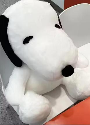 Велика м'яка дитяча плюшева іграшка собака снупі snoopy 60 см art3791