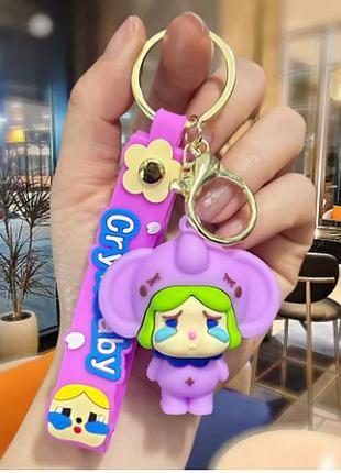 Силиконовый брелок для ключей подвеска на сумку рюкзак плакса cry baby art3611