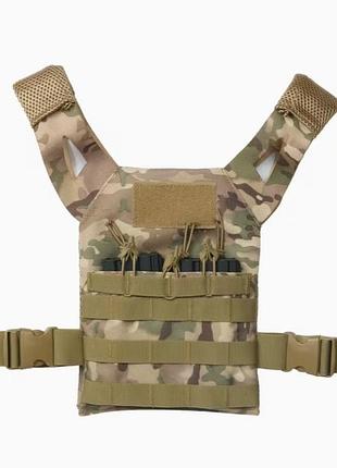 Игрушечный детский камуфляжный жилет плитоноска с ситемой molle art6594