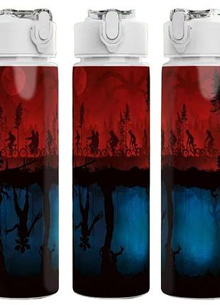 Дитяча пляшка для води з трубочкою дуже дивні дива stranger things 750 мл art6439