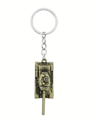 Брелок подвеска сувенир металлический мини танк т34 world of tanks art3539