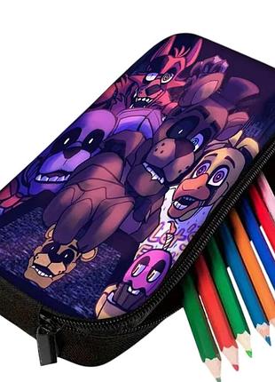 Нейлоновый школьный пенал аниматроники фнаф fnaf пять ночей с фредди art5991