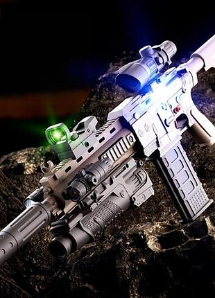 Игрушечный электрический автомат hk416 с подсветкой на мягких пулях 86 см art3507