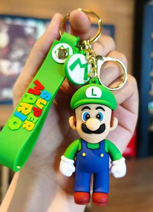 Силиконовый брелок для ключей подвеска на сумку рюкзак супер марио super mario зеленый art4116