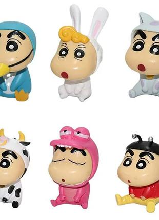 Набір фігурок фігурки крейон сінтян crayon shin-chan 6 шт art5503