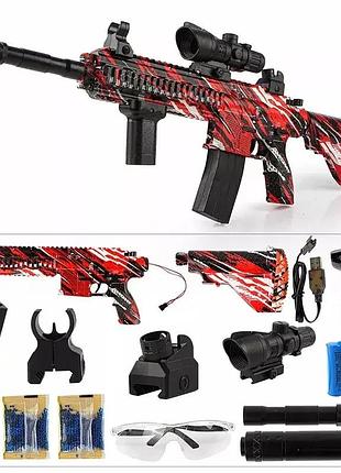 Игрушечный пластиковый автомат м416 с аккумулятором стреляет шариками орбизами электрический art1528
