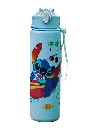 Дитяча пляшка для води з тубочкою стіч stich 750 мл art5657