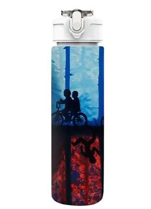 Дитяча пляшка для води з трубочкою дуже дивні дива stranger things 750 мл art6092