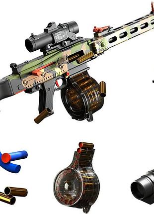 Игрушечный электрический немецкий пулемёт mg3 стреляет мягкими поролоновыми пулями eva с аккумулятором art4147