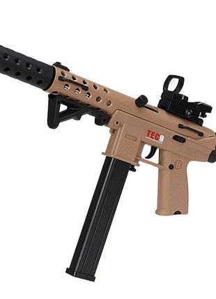Игрушечный премиальный электрический автомат пистолет tec-9 thc9 стреляет гидрогелевыми орбизами art5631
