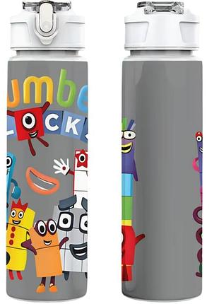 Детская бутылочка для воды с трубочкой numberblocks 750 мл art6194