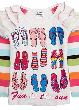 Детская кофточка реглан на девочку с длиннным рукавом nova примерно 4-5 лет 110 рост сандали art2262