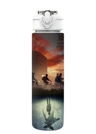 Детская бутылочка для воды с трубочкой очень странные дела stranger things 750 мл art6064
