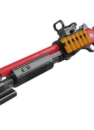 Игрушечный помповый дробовик magnum shotgun стреляющий мягкими пулями с лазерным прицелом art3991