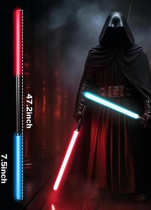 Игрушечные светящиеся led лазерные мечи звёздные войны 2 шт art1226