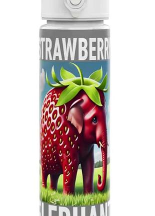 Дитяча пляшка для води з трубочкою полуничний слон вкради брейнрот strawberry elephant steal a brainrot 750 мл art5973