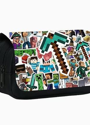 Дитячий шкільний пенал майнкрафт minecraft кірка art6744