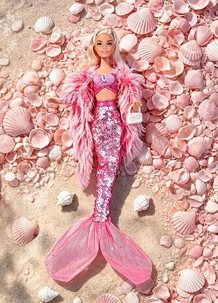 Игрушка кукла русалочка типа барби розовая art6934