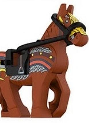 Конструктор фигурка средневековый рыцарский конь лошадь art2607