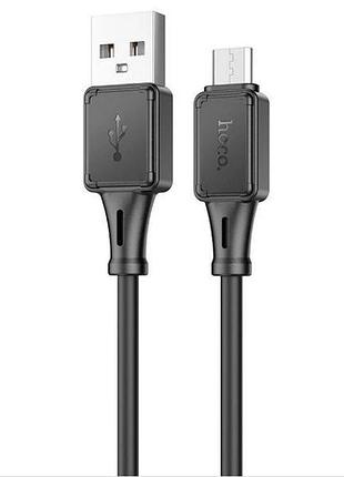 Кабель для зарядки hoco x101 assistant silicone usb/мicrousb 2.4a 30шт 1 м black