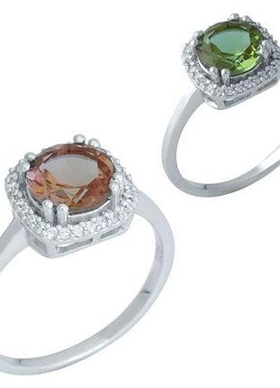 Срібне кільце komilfo з султаніт султанітом 2.153ct, вага виробу 2,78 г (1960264) 17.5 розмір