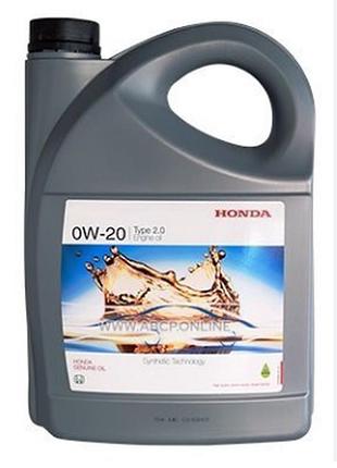 Моторное масло honda 0w20 type 2.0 europa, 4л honda 08232p99k4lhe