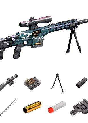 Игрушечная детская снайперская винтовка msr с оптическим прицелом 97 см art3261