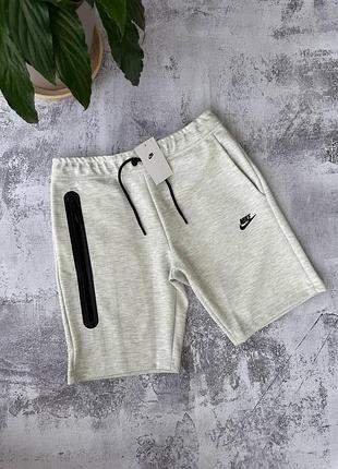 Шорти nike tech найк тех чоловічі сірі брендові літні спортивні s-xl xxl