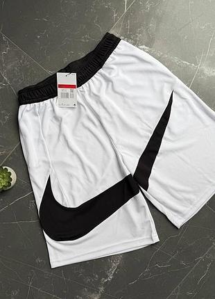Шорты nike big swoosh найк биг свуш мужские белые брендовые летние спортивные s-xl xl