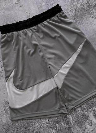 Шорты nike big swoosh найк биг свуш мужские серые брендовые летние спортивные s-xl xl