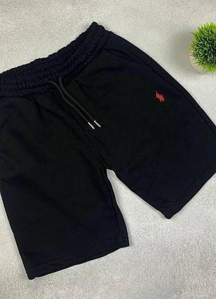 Шорты polo ralph lauren поло ральф лорен мужские черные трикотажные брендовые летние спортивные s-xl l