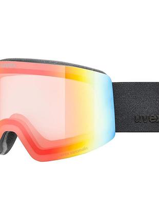 Гірськолижна маска uvex provoqe v black matt/rainbow-clear s1-3