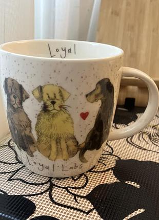 Порцелянова чашка churchill alex clark "delightful dogs" об'ємом 400 мл із зображенням лабрадорів.